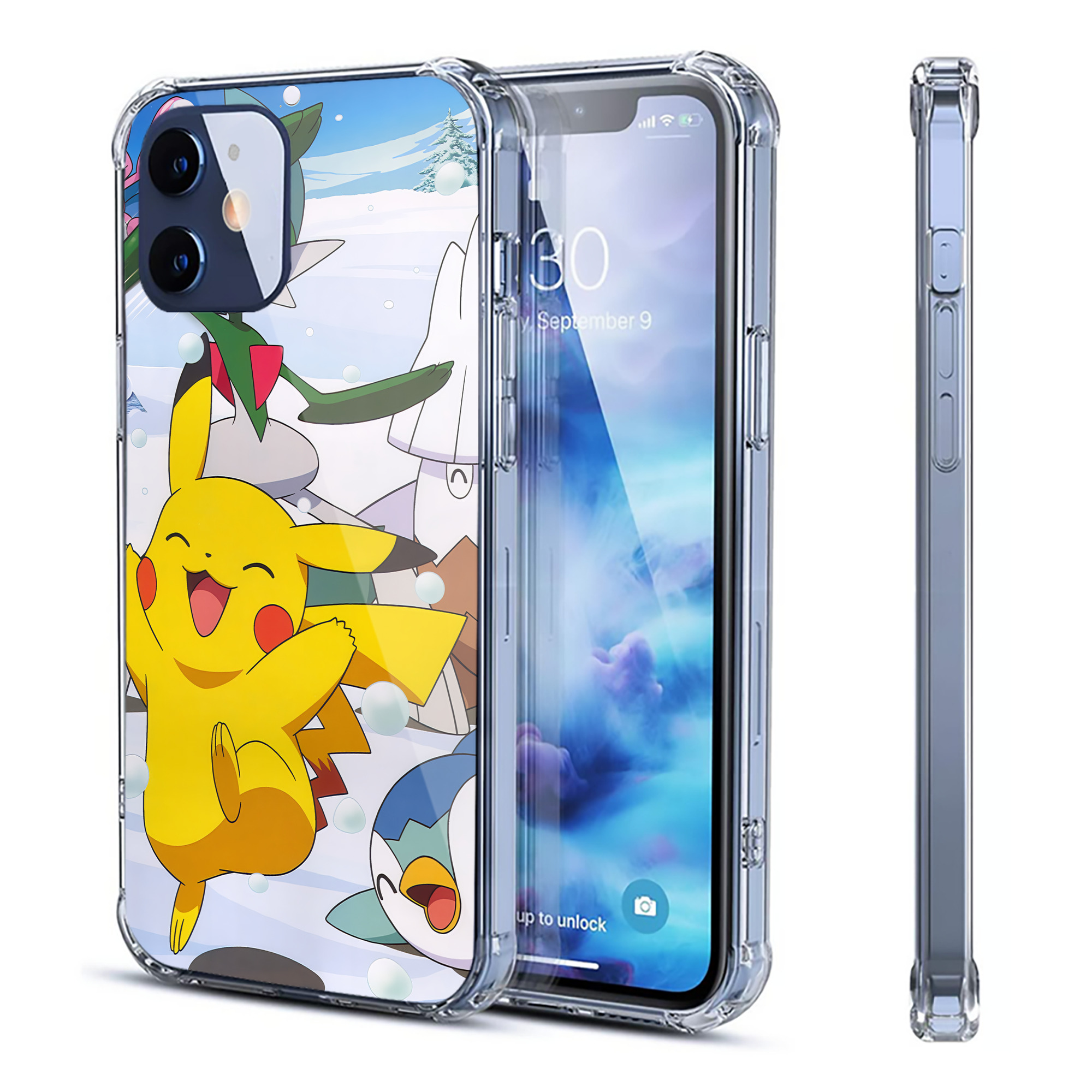 （画像用） ポケットモンスター Pokémon 【iPhone 12シリーズ対応】透明スマホケース（クリアソフトケース）